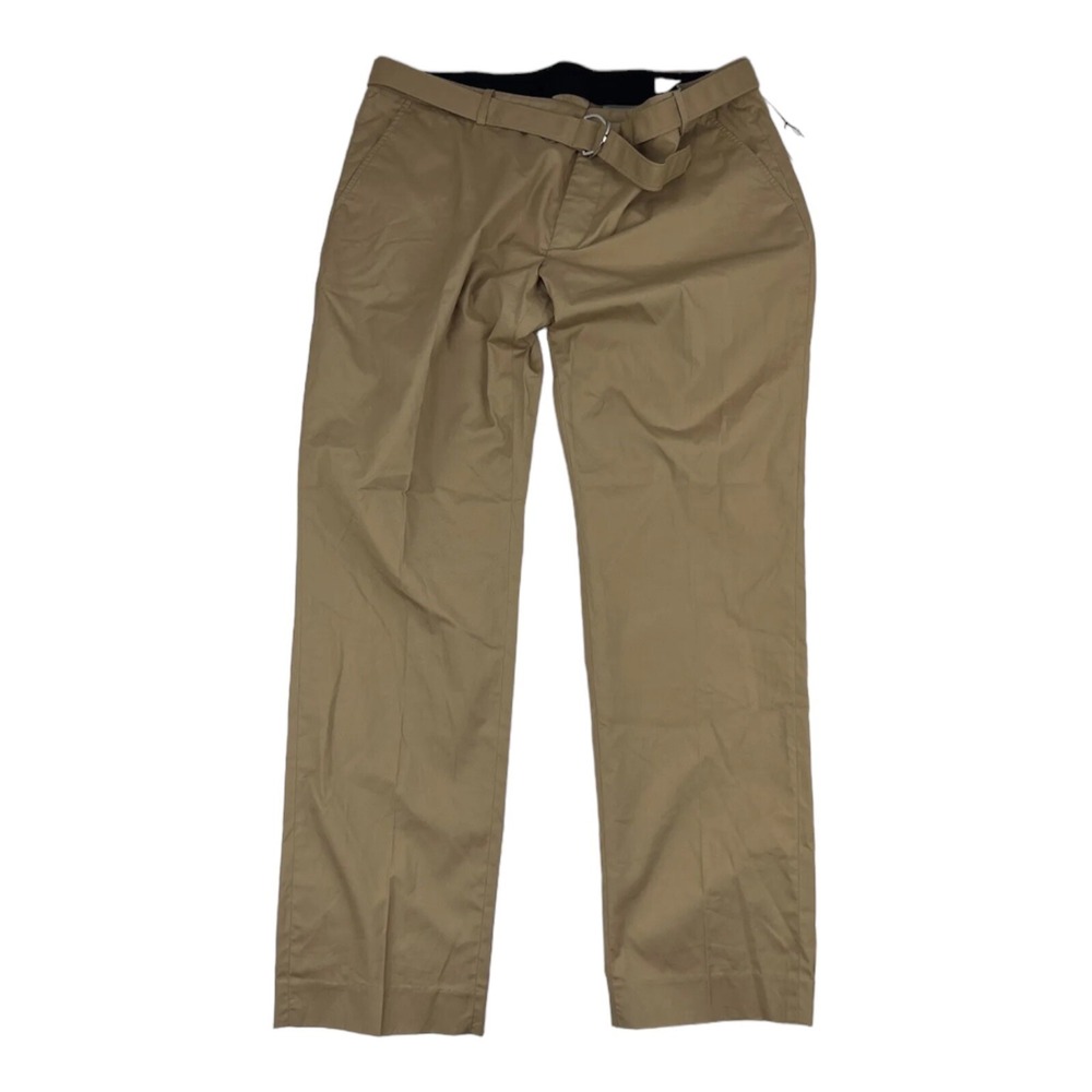 NWT 7 For All Mankind Tan Flat Front Cotton Pants‎ w/ Belt Mens Size 40X33 +1"